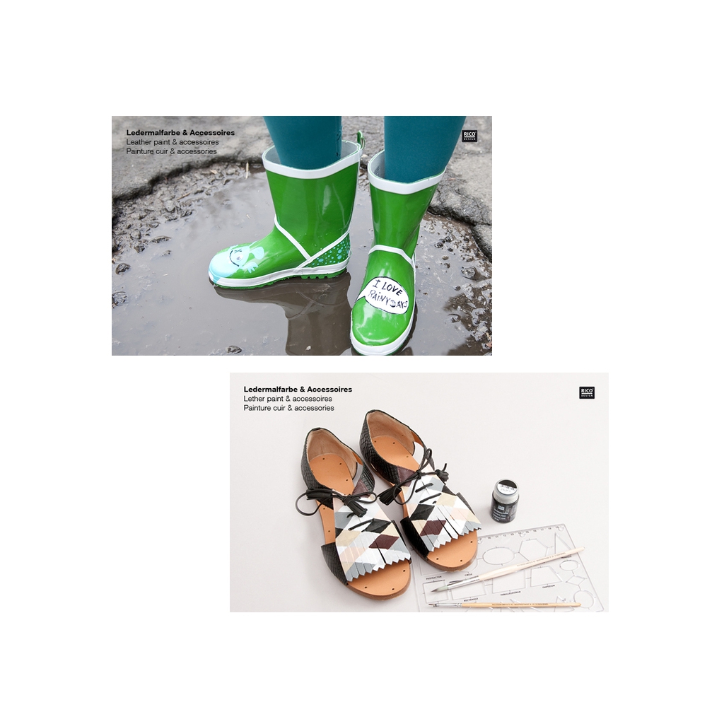 Paint for leather Silver x20ml Perles & Co