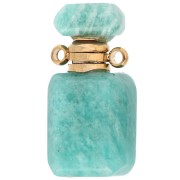 Amazonite - 20x10 mm gemstone pendant perfume bottle - Amazonite x1 20x10 mm gemstone pendant perfume bottle - Amazonite x1