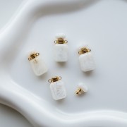 20x10 mm gemstone pendant perfume bottle - Moonstone x1