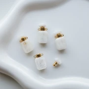 20x10 mm gemstone pendant perfume bottle - Moonstone x1