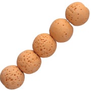 Orange - 9 mm Round Beads Made of Dyed Lava Stone - Orange x10 9 mm Round Beads Made of Dyed Lava Stone - Orange x10