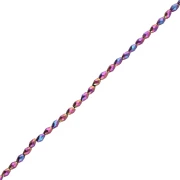 5x3 mm faceted olive-shaped beads, hematite imitation, multicolored, 39 cm
