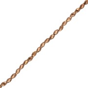 Faceted olive-shaped beads, 5x3 mm, copper-colored hematite imitation, 39 cm