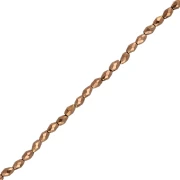 Faceted olive-shaped beads, 5x3 mm, copper-colored hematite imitation, 39 cm