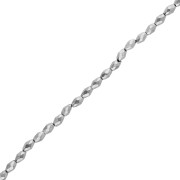5x3 mm faceted olive-shaped beads, imitation hematite with Labradorite effect, 39 cm