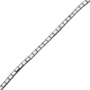 Flat square beads, 2 holes, 5x5x1.9 mm, hematite-look, x39.5 cm