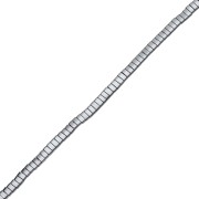 Silver grey - Flat 2-hole beads, 5x2.3x1.9 mm, hematite imitation, 40 cm Flat 2-hole beads, 5x2.3x1.9 mm, hematite imitation, 40 cm