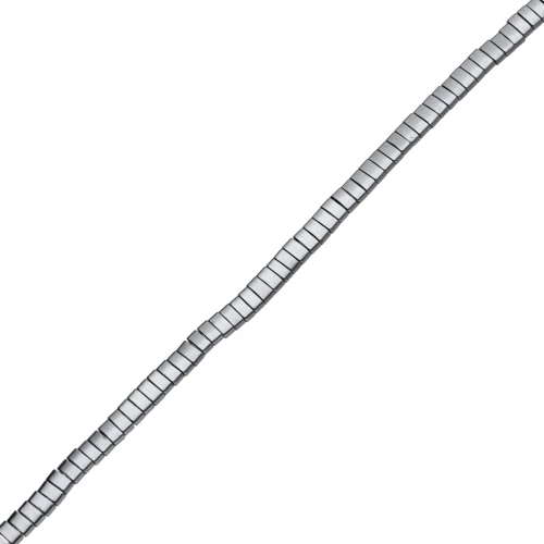 Flat 2-hole beads, 5x2.3x1.9 mm, hematite imitation x39 cm