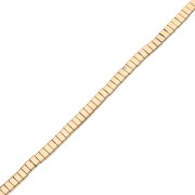 Gold - Flat 2-hole beads, 5x2.3x1.9 mm, hematite imitation, gold, 40 cm Flat 2-hole beads, 5x2.3x1.9 mm, hematite imitation, gold, 40 cm