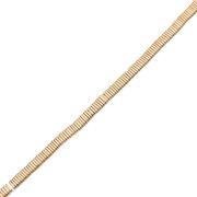 Flat 2-hole beads, 5x1.2x1.9 mm, imitation hematite, gold, 40 cm
