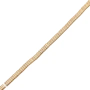 Flat 2-hole beads, 5x1.2x1.9 mm, imitation hematite, gold, 40 cm