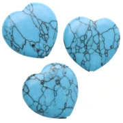 25 mm heart-shaped imitation gemstone bead - Turquoise x1