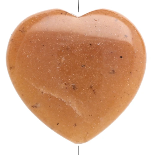 25 mm heart-shaped bead made of dyed gemstone - Yellow jade x1