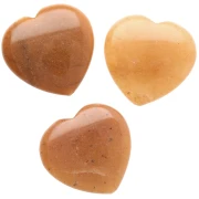 25 mm heart-shaped bead made of dyed gemstone - Yellow jade x1