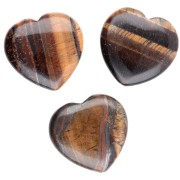 25 mm gemstone heart bead - Tiger's Eye x1