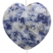 25 mm gemstone heart bead - Sodalite x1