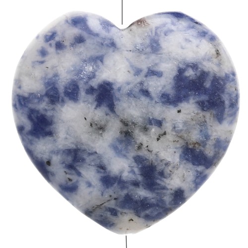 25 mm gemstone heart bead - Sodalite x1