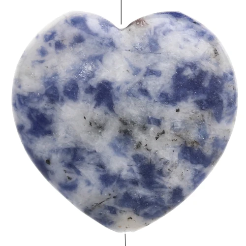 25 mm gemstone heart bead - Sodalite x1