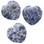 25 mm gemstone heart bead - Sodalite x1