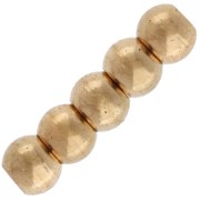 3 mm Beads with 1.5 mm Holes - Gold-Plated 303 Stainless Steel x10|raw }}