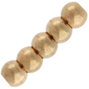 3 mm Beads with 1.5 mm Holes - Gold-Plated 303 Stainless Steel x10