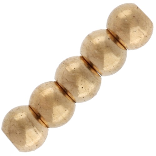 3 mm Beads with 1.5 mm Holes - Gold-Plated 303 Stainless Steel x10
