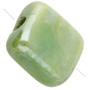 Light green - 10 mm square ceramic bead - Light Green x1 10 mm square ceramic bead - Light Green x1