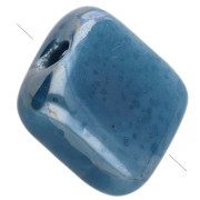 Dark blue - 10 mm Square Ceramic Bead - Sky Blue x1 10 mm Square Ceramic Bead - Sky Blue x1