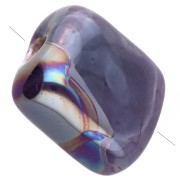 Eggplant - 10 mm Square Ceramic Bead - Eggplant x1 10 mm Square Ceramic Bead - Eggplant x1