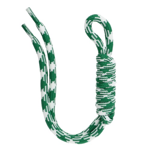 Paracord Strap for Keychains and Bag Charms - 22 cm - Green - White x1