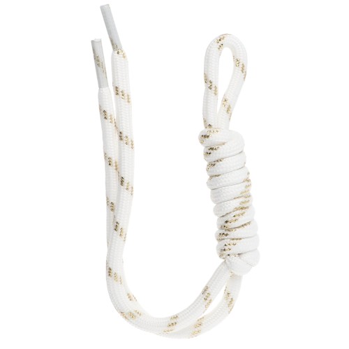 Paracord Lanyard for Keychains and Bag Charms - 22 cm - White - Gold x1