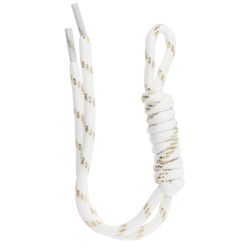 Paracord Lanyard for Keychains and Bag Charms - 22 cm - White - Gold x1