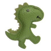 7x8 cm dinosaur pendant for bag charm - PU - Green x1