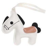 Pony Pendant, 11x9.5 cm, for Bag Charms - PU - White/Black x1