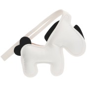 Pony Pendant, 11x9.5 cm, for Bag Charms - PU - White/Black x1