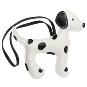 13x12 cm Dog Pendant for Bag Accessories - PU - White/Black x1