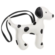 13x12 cm Dog Pendant for Bag Accessories - PU - White/Black x1