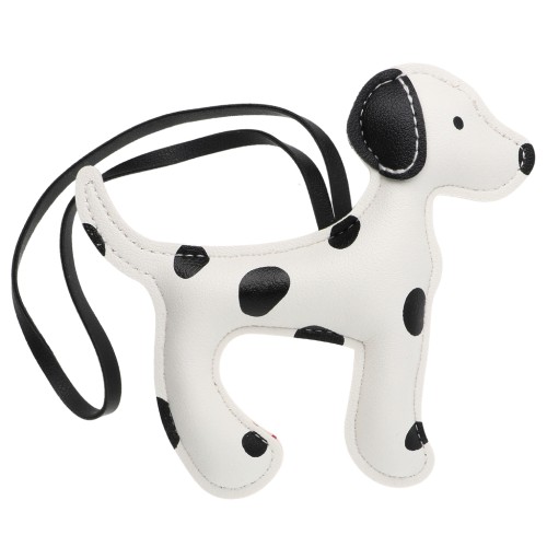 13x12 cm Dog Pendant for Bag Accessories - PU - White/Black x1