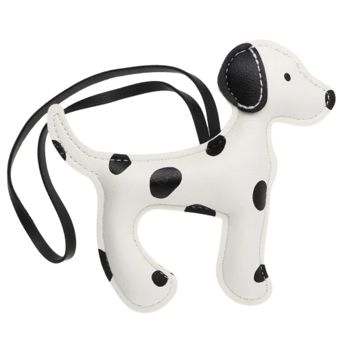 13x12 cm Dog Pendant for Bag Accessories - PU - White/Black x1
