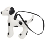13x12 cm Dog Pendant for Bag Accessories - PU - White/Black x1