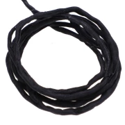 2 mm Silk Cord - Black x 1 m