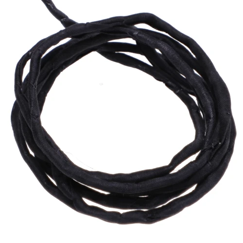 2 mm Silk Cord - Black x 1 m