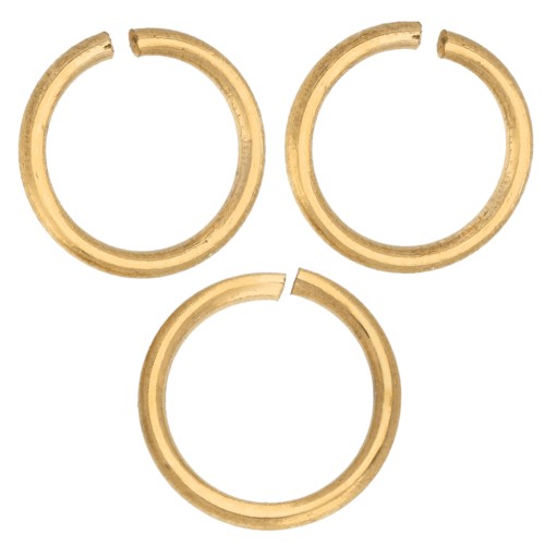 Open Rings 7x0.8 mm - Made in Europe - Gold-Plated 316L Stainless Steel x10