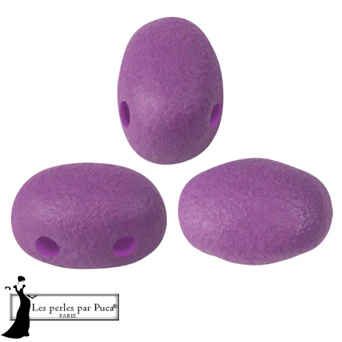 Samos® Glass Beads by Puca® 5x7 mm - Neon Amethyst x10g