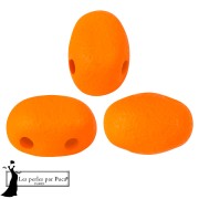 Opaque White - Samos® Glass Beads by Puca® 5x7 mm - Neon Blood Orange x10g Samos® Glass Beads by Puca® 5x7 mm - Neon Blood Orange x10g