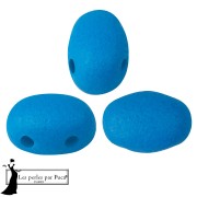 Opaque White - Samos® Glass Beads by Puca® 5x7 mm - Neon Blue x10g Samos® Glass Beads by Puca® 5x7 mm - Neon Blue x10g