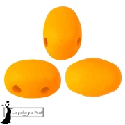 Samos® Glass Beads by Puca® 5x7 mm - Neon Orange x10g