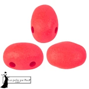 Samos® Glass Beads by Puca® 5x7 mm - Neon Red x10g