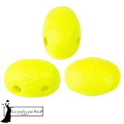 Samos® Glass Beads by Puca® 5x7 mm - Neon Yellow x10g