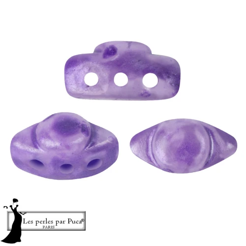 Volos® Glass Beads by Puca® 4x8 mm - Mishmash Purple x10g